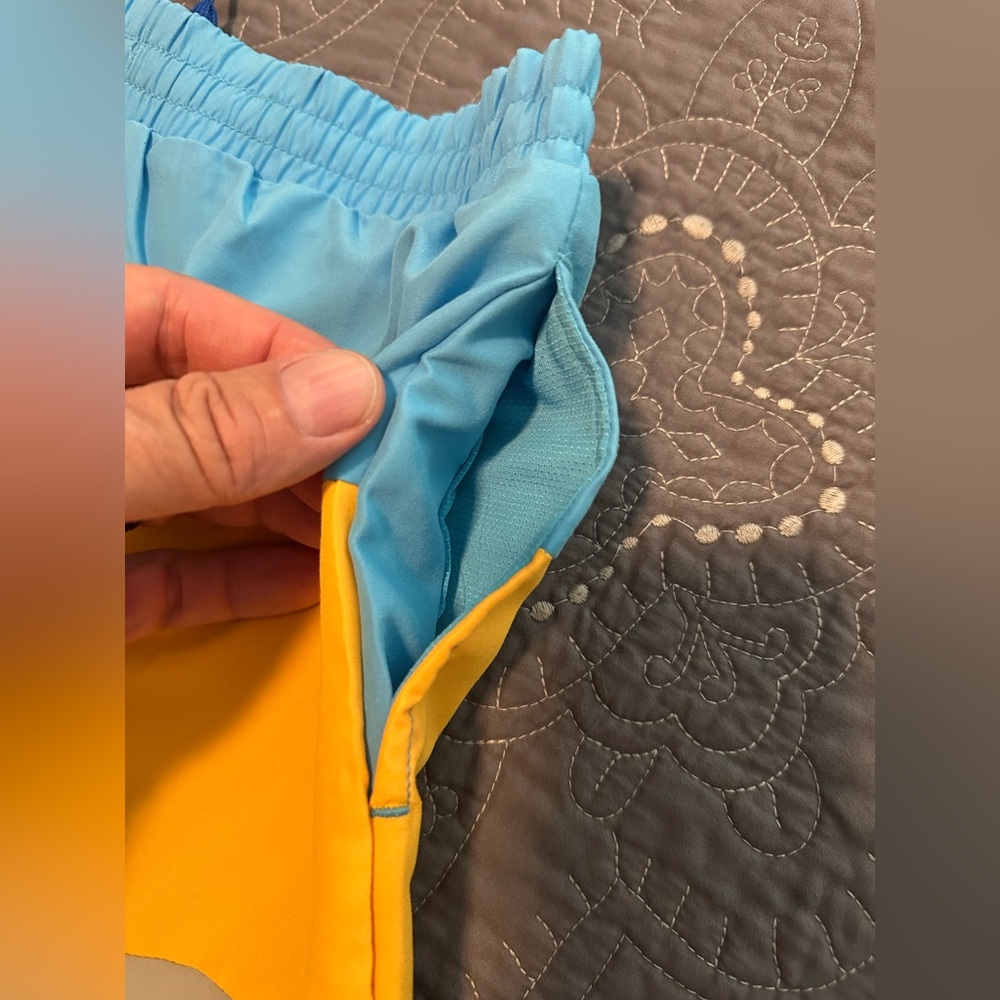 Thereabouts Boys Blue/Yellow/Gray Swim Trunks NWT Size Small 8 - Picture 10 of 10